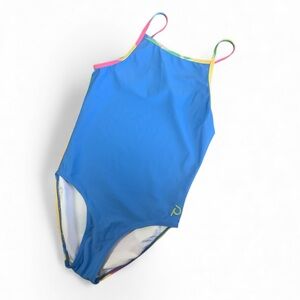 🌈 Plum Bright Multi-Color Strappy Leotard – Adult Medium